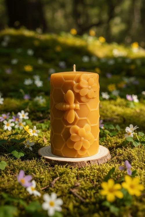 Bougie abeille 🐝 100% Cire d’abeille naturelle.