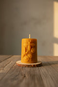Bougie cire d'abeille naturelle et pure fait main