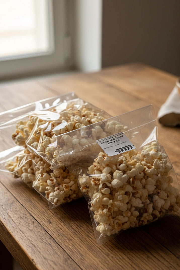 Popcorn miel & beurre artisanal au maïs bio – Sachet 30g