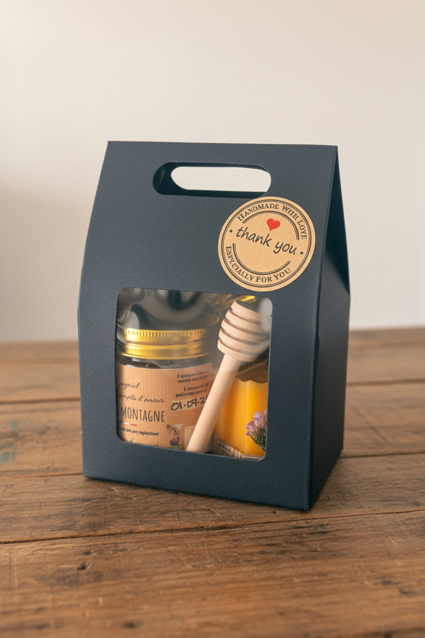 Coffret Cadeau Noir – 4 Produits de la Ruche