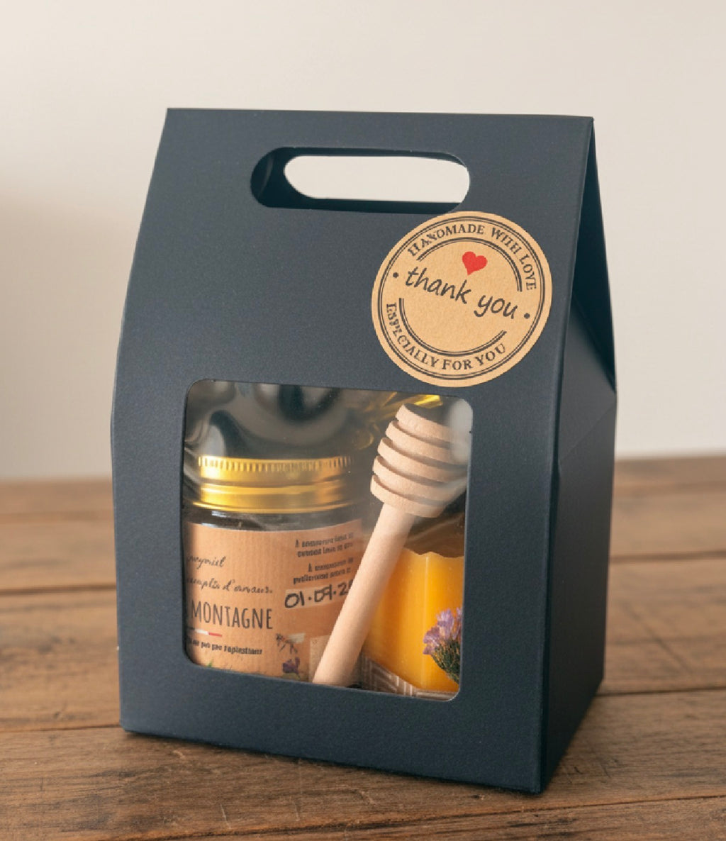 Coffret Cadeau Noir – 4 Produits de la Ruche