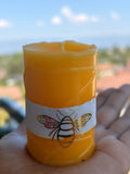 Bougie Cylindre Cire d'Abeille — Senteur Miel