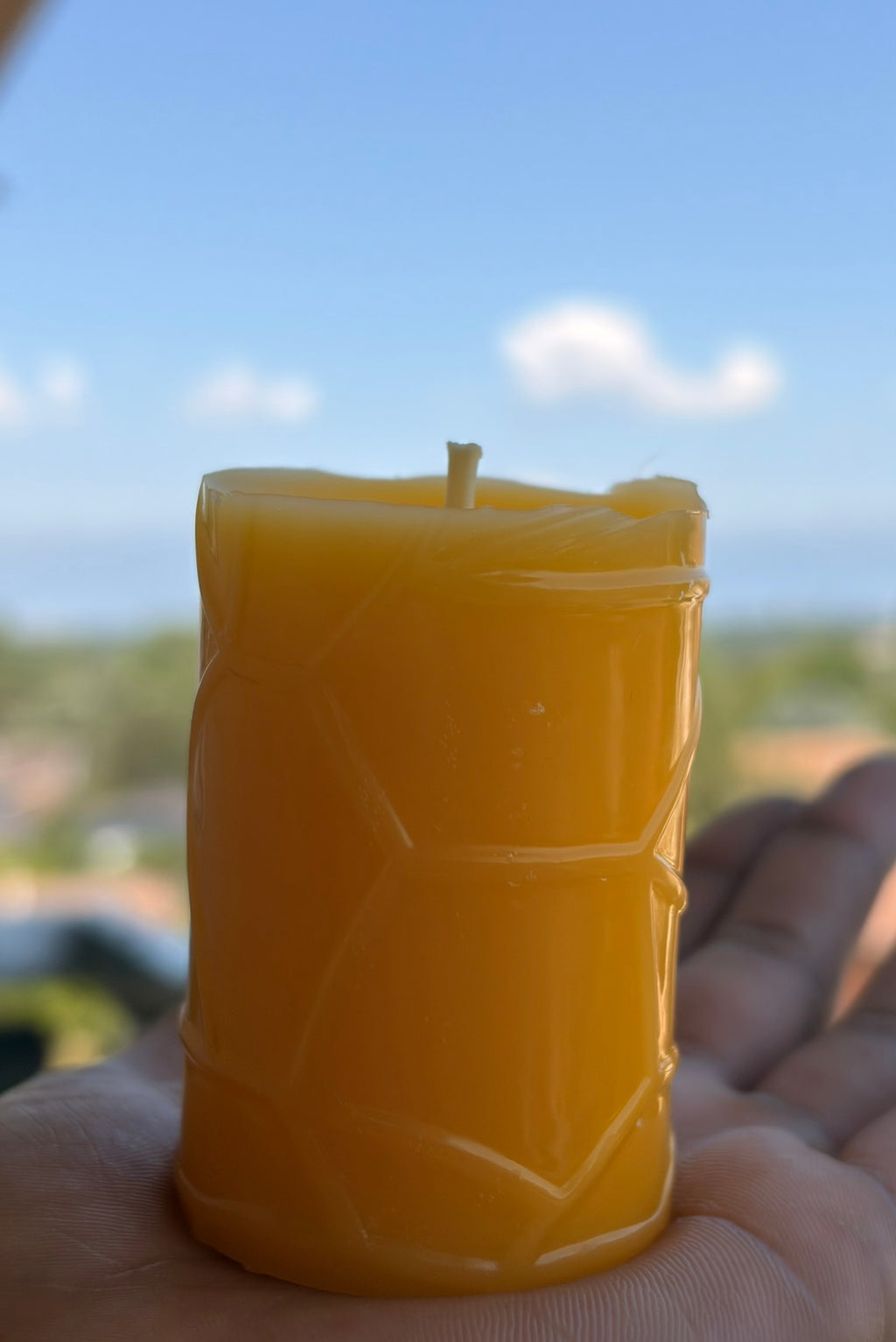 Bougie Cylindre Cire d'Abeille — Senteur Miel