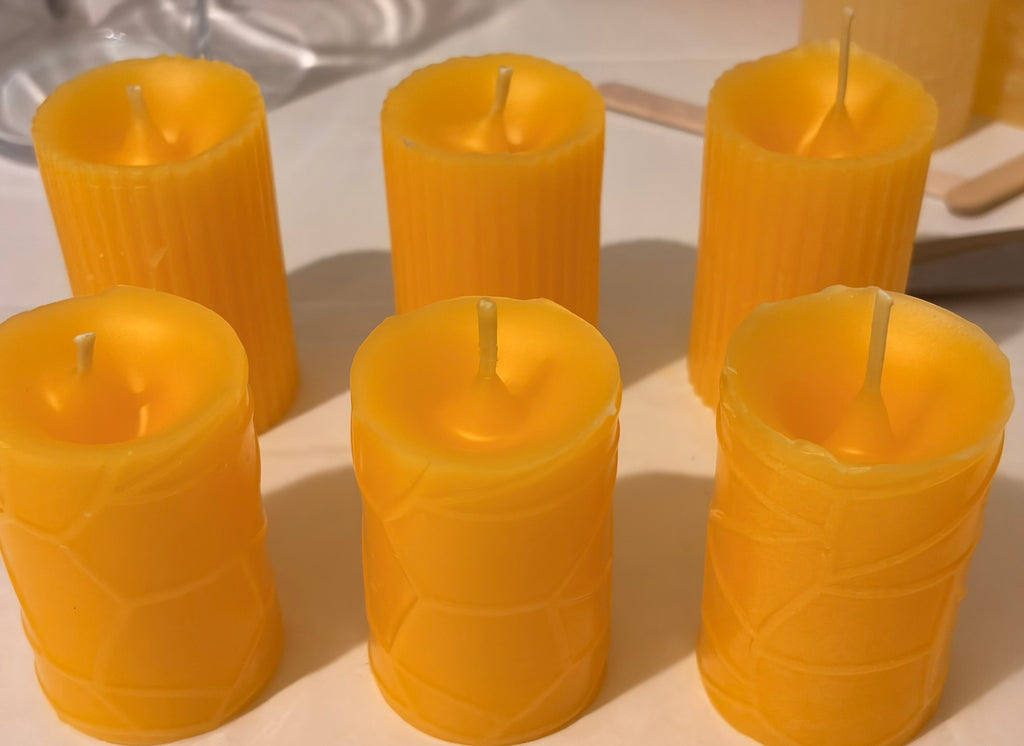 Bougie Cylindre Cire d'Abeille — Senteur Miel
